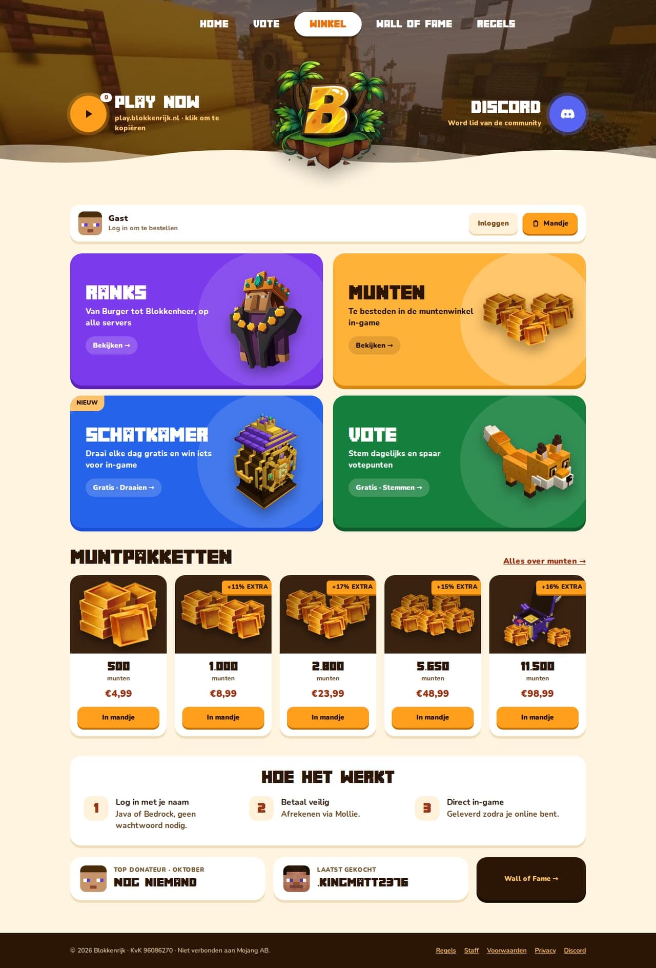 Screenshot van de website BlokkenRijk
